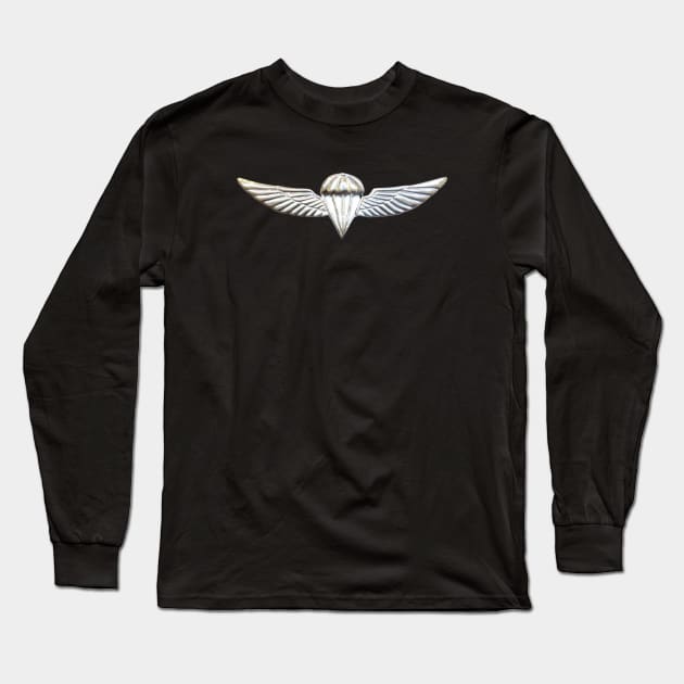 Israeli Paratrooper Jump Wings Long Sleeve T-Shirt by Desert Owl Designs